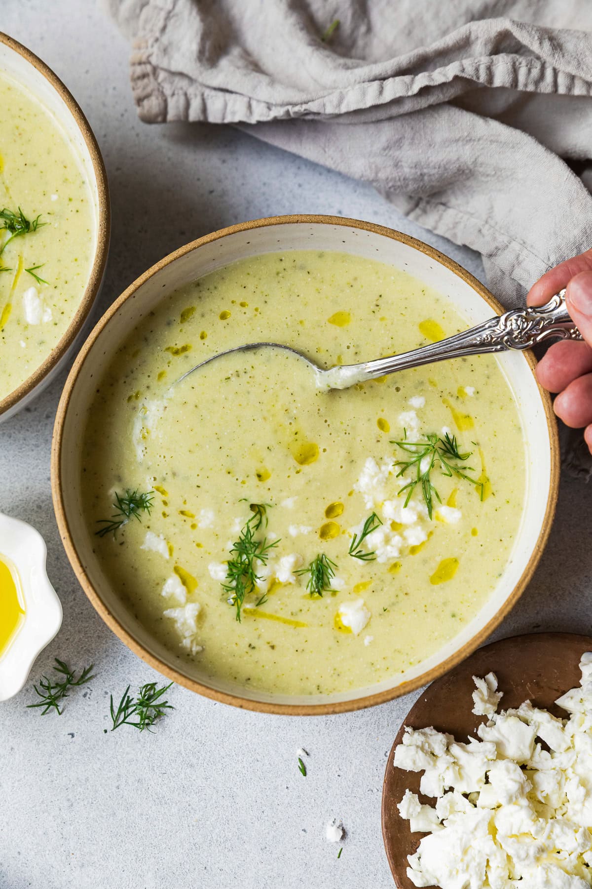 Zucchini Feta Soup