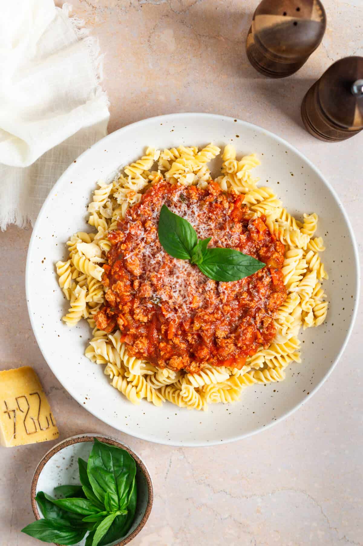Rotini with Meat Sauce