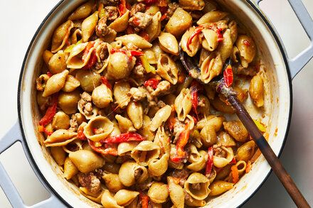 Sausage Peppers Shells