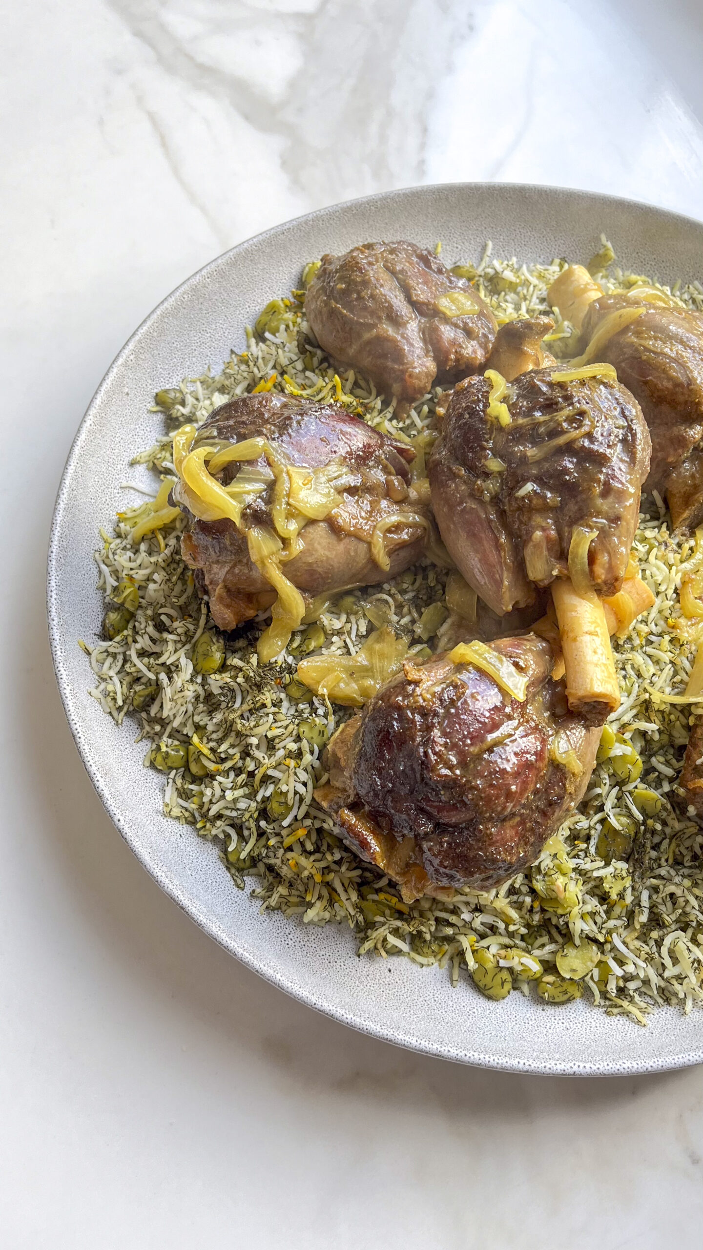 Saffron Braised Lamb Shanks