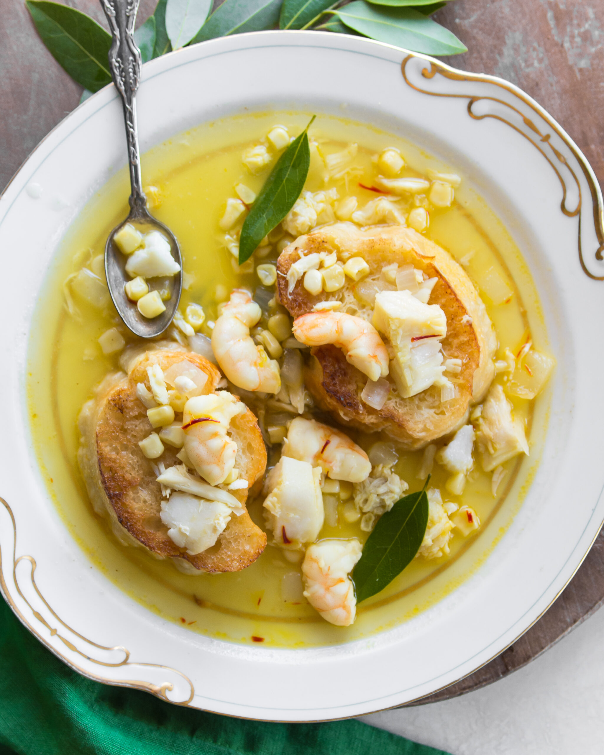 Spanish Saffron Seafood Soup