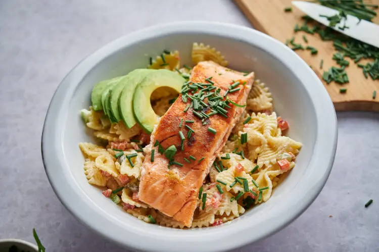 Maple Dijon Salmon Bow Tie Pasta