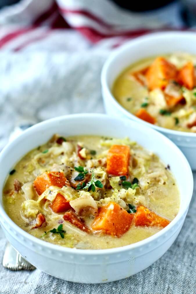 Cabbage Soup with Sweet Potato