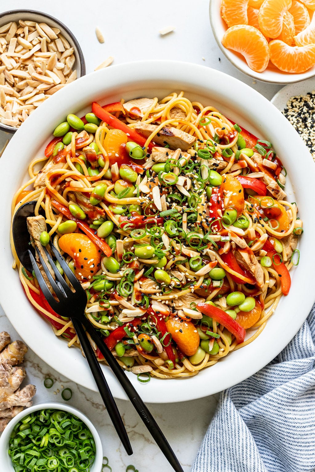 Asian Sesame Ginger Chicken Linguine