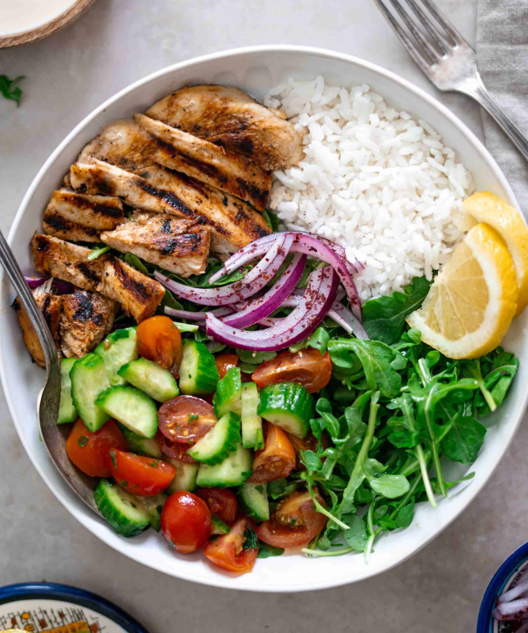 Chicken Shawarma Rice Bowls