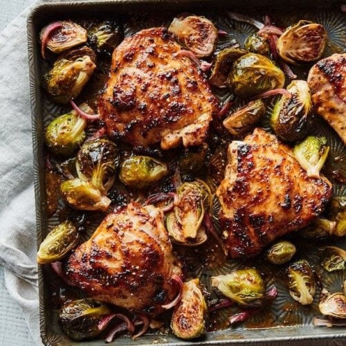 Chicken Thighs with Brussels Sprouts