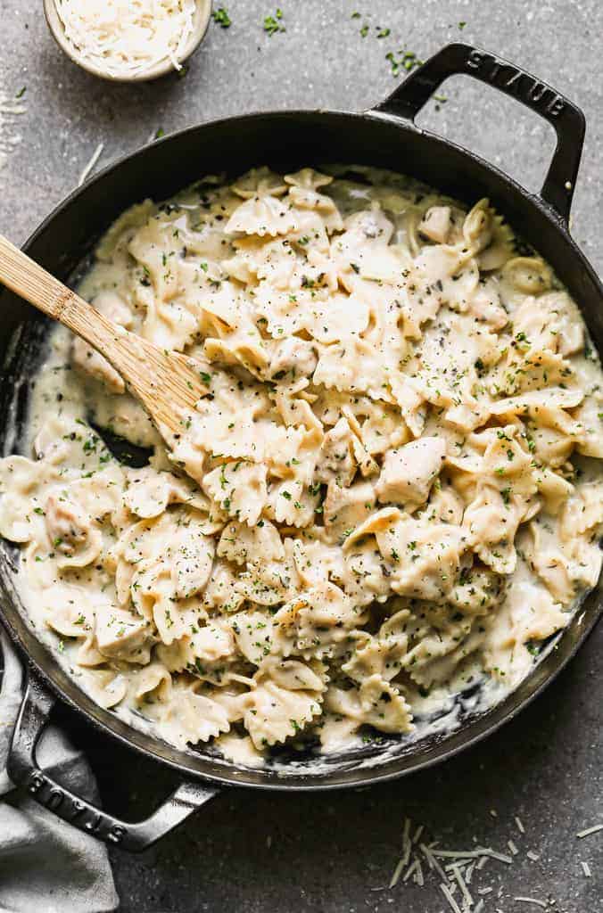 Alfredo with Ground Chicken