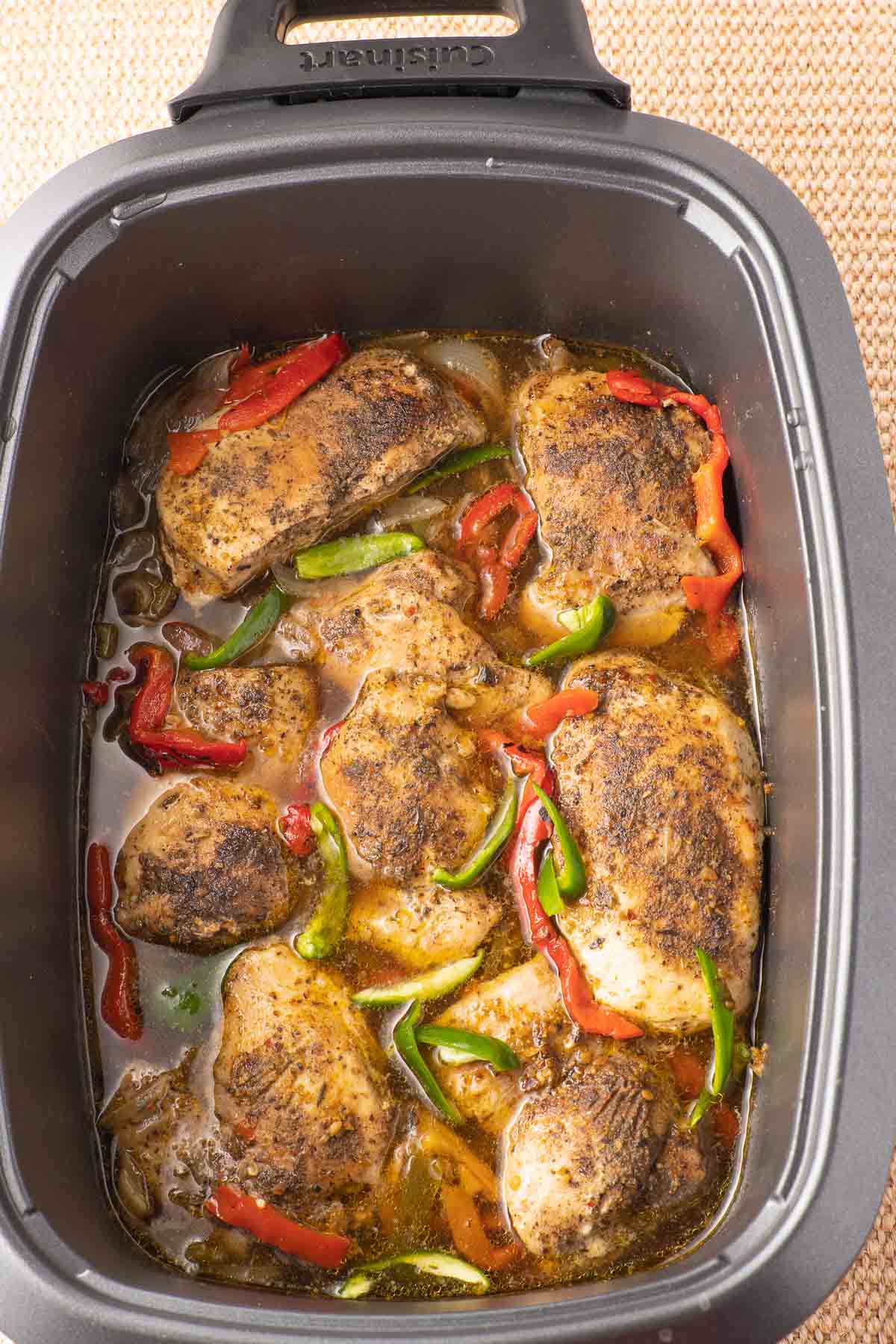 Cajun Chicken Thighs with Peppers and Onions