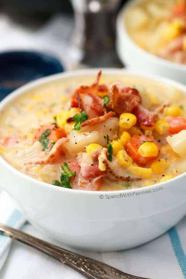 Corn Chowder with Bacon
