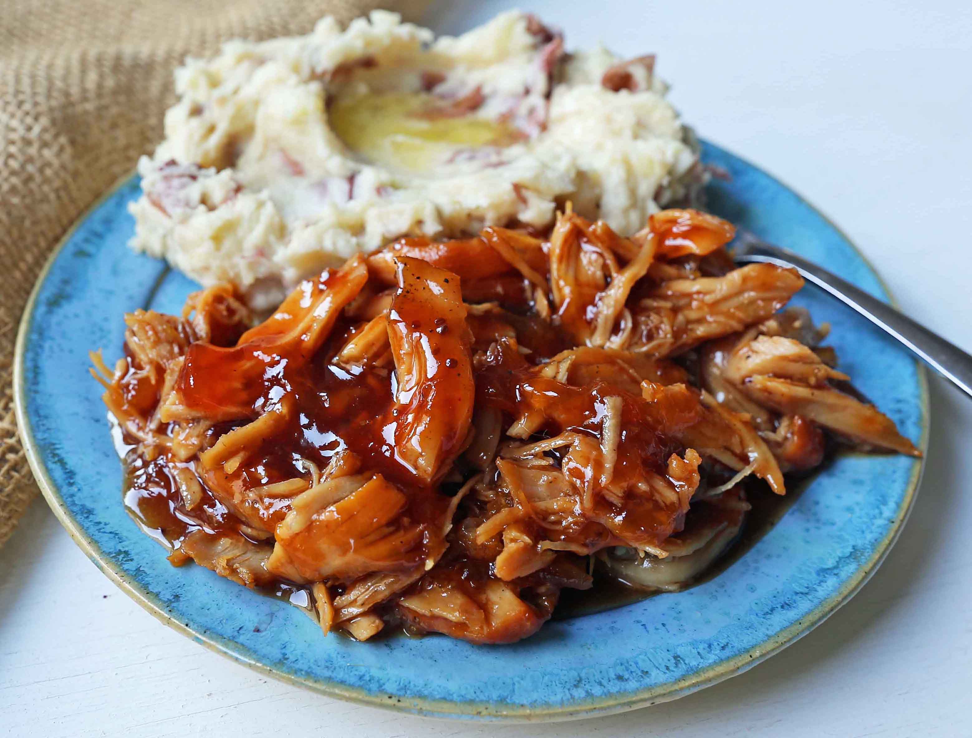 Pulled Chicken with Peach BBQ