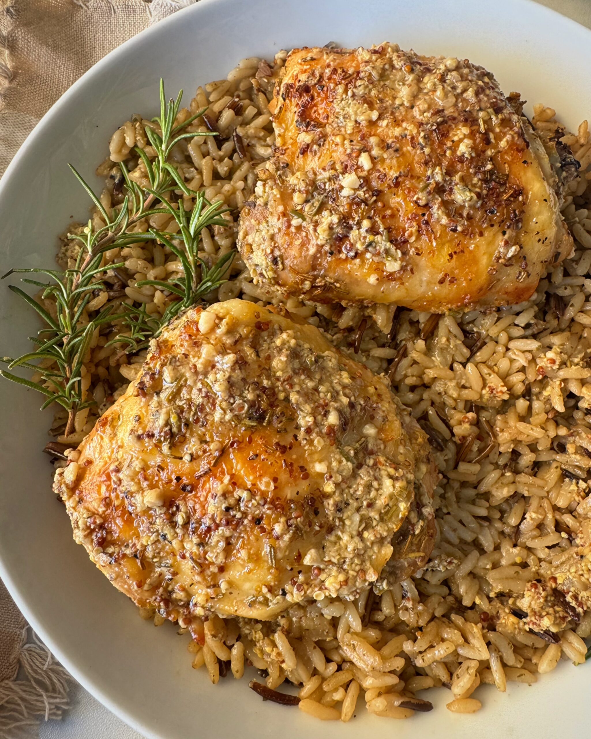 Dijon Mustard Chicken with Herbs