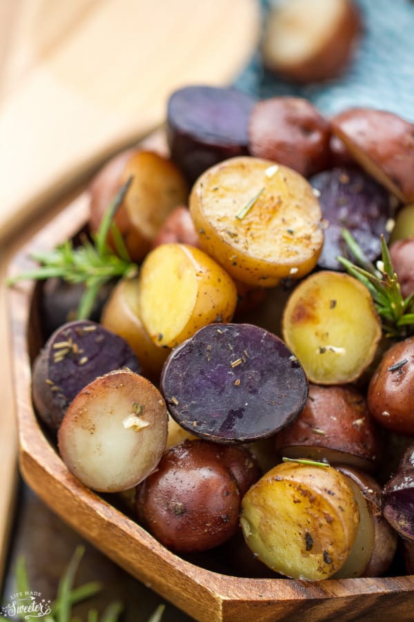 Smashed Garlic and Rosemary Potatoes
