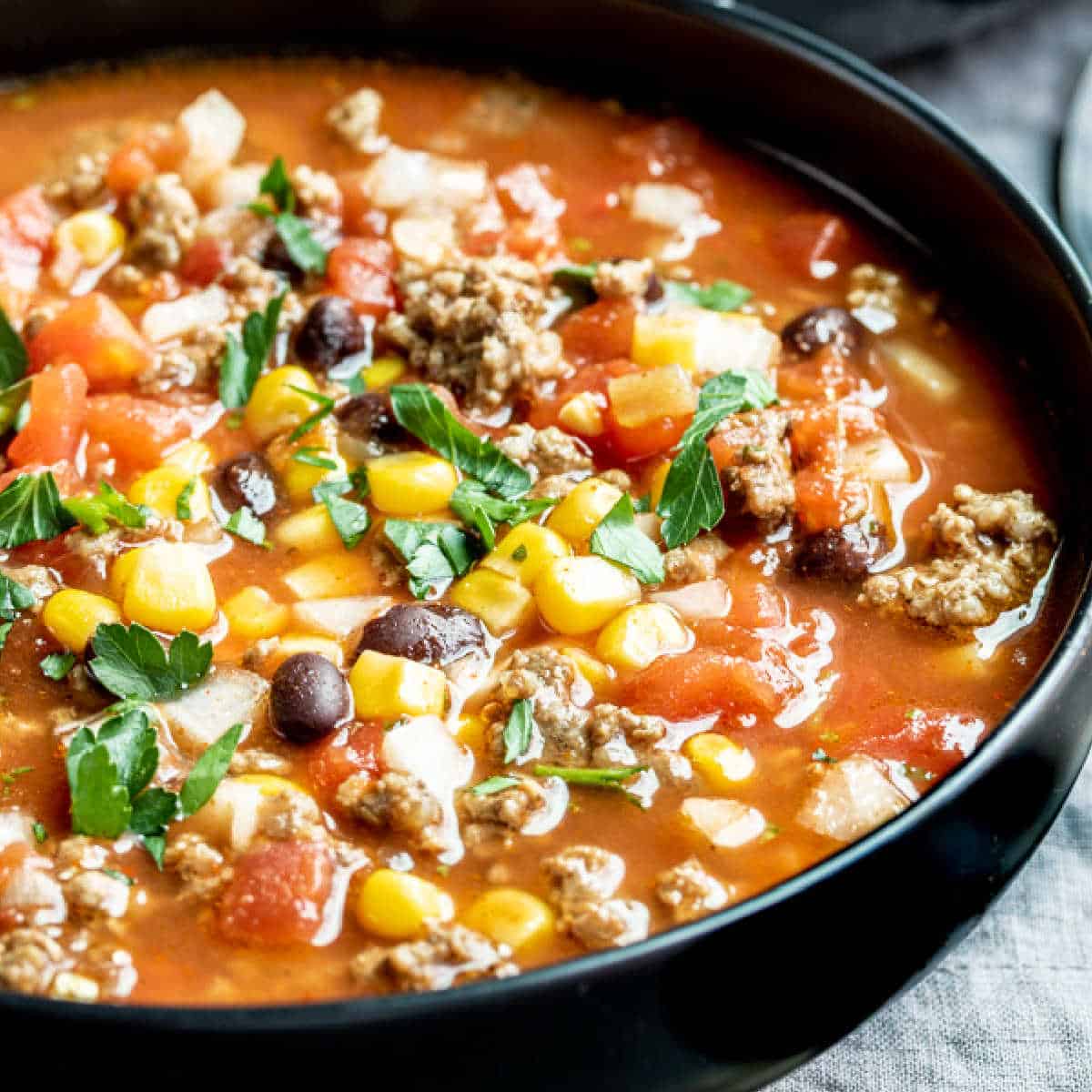 Beef Taco Soup