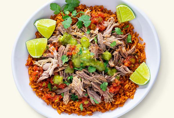 Pork Carnitas with Rice
