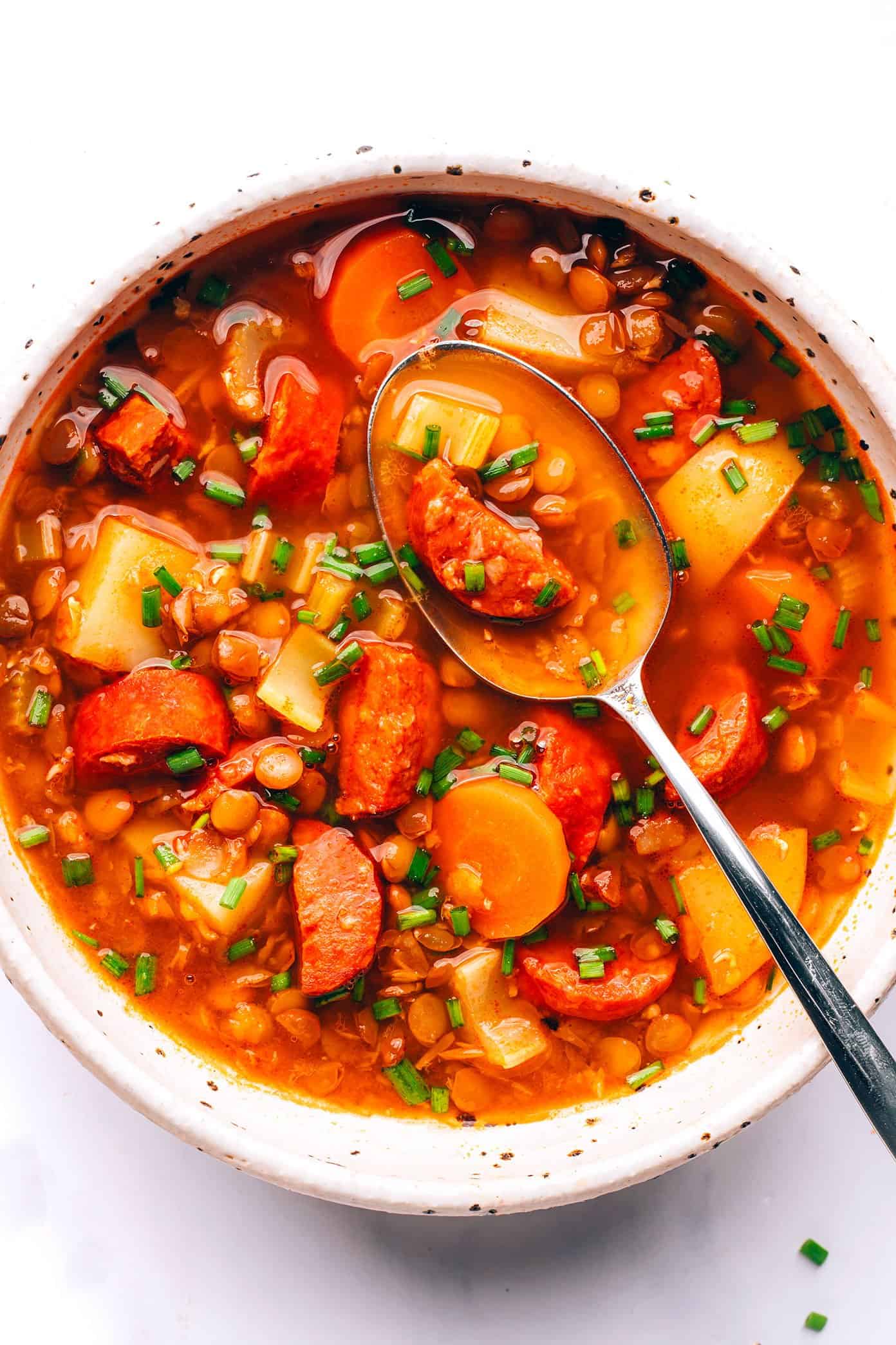 Spanish Chorizo Lentil Soup
