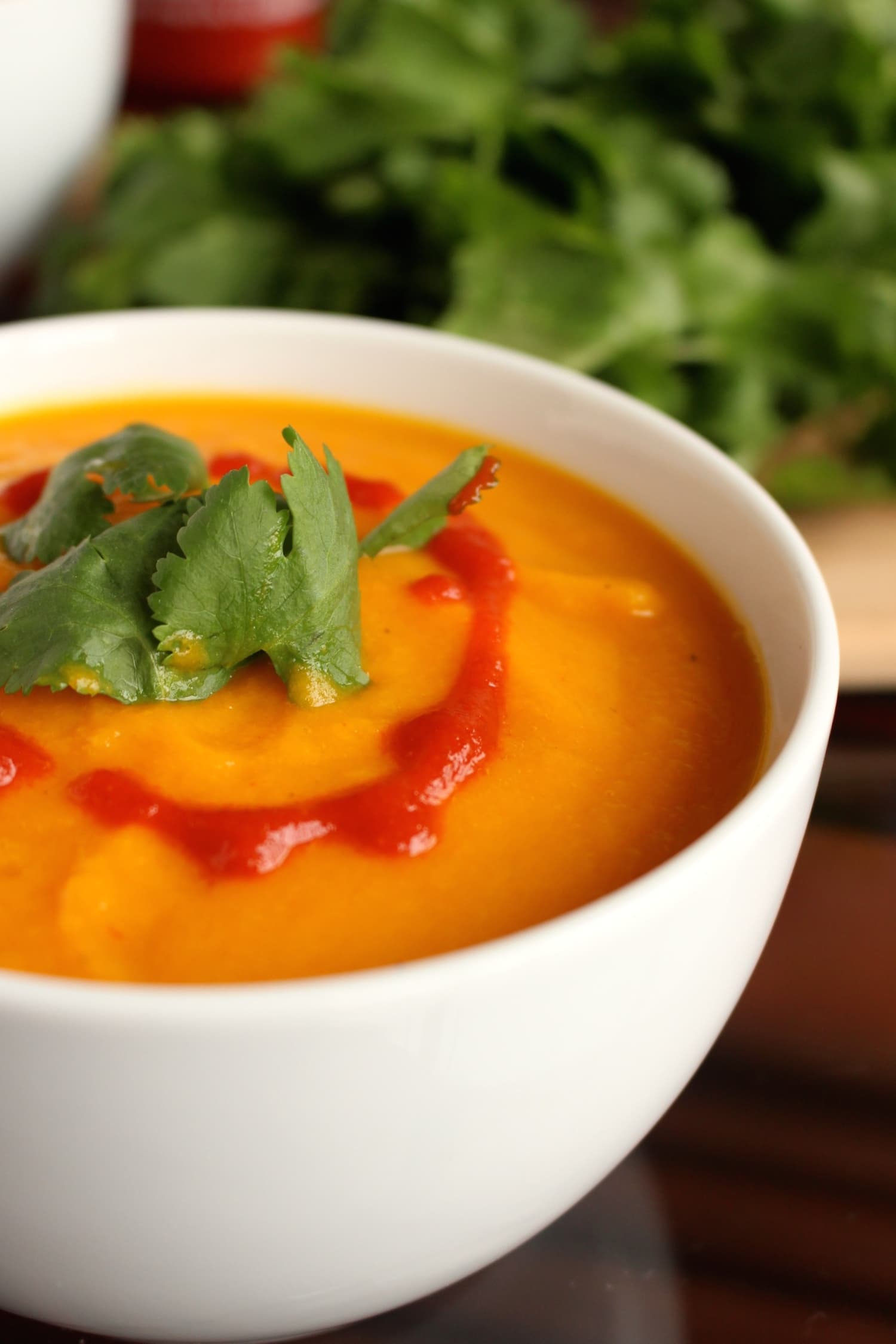 Spicy Carrot Sriracha Soup