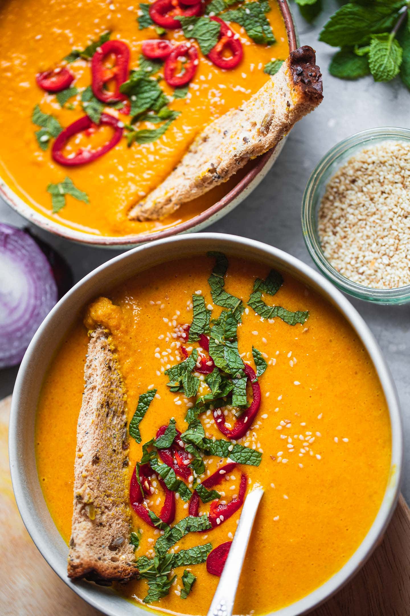 Spicy Coconut Butternut Squash Soup