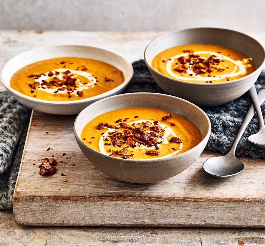 Spiced Pumpkin Soup with Crispy Sage