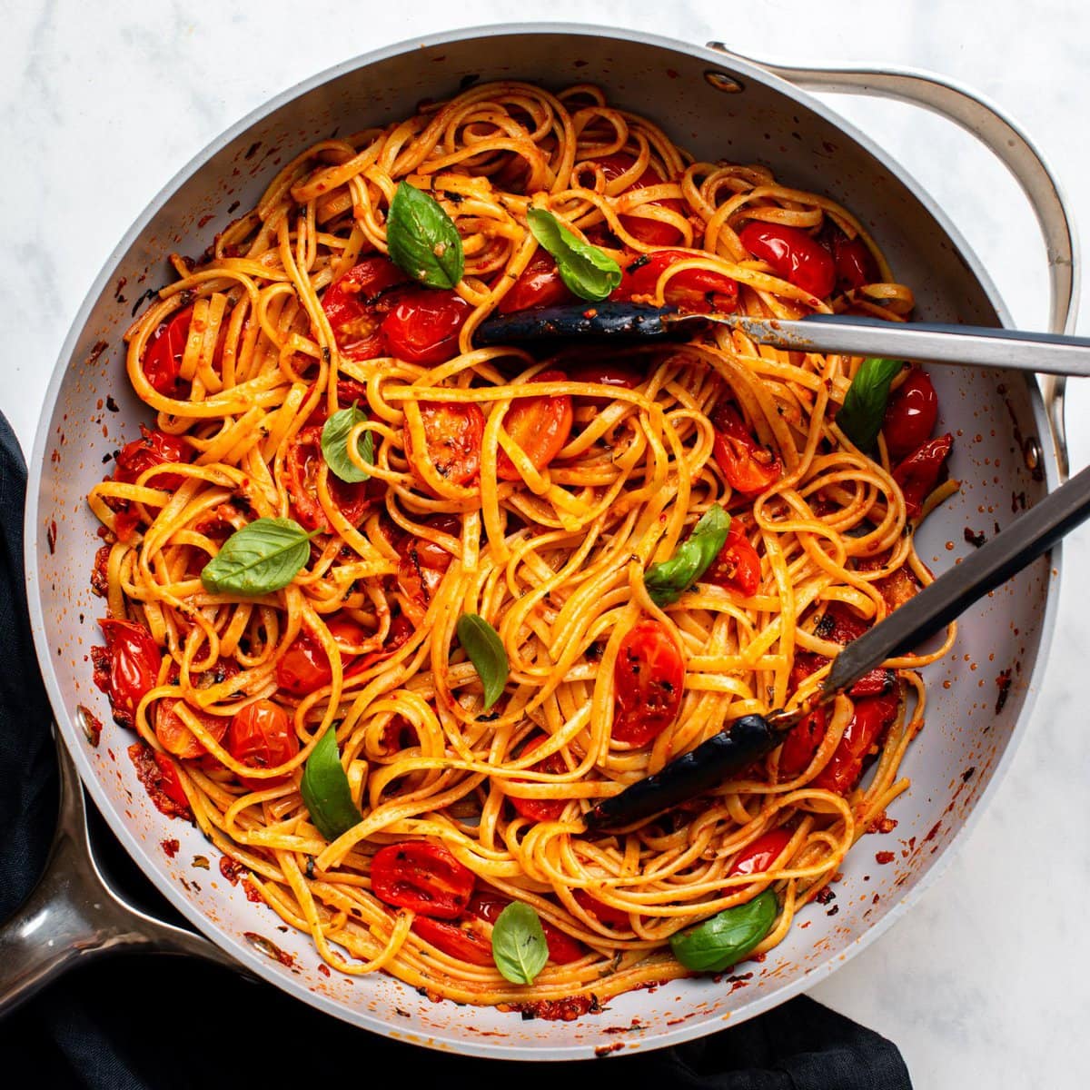 Spicy Tomato Basil Spaghetti