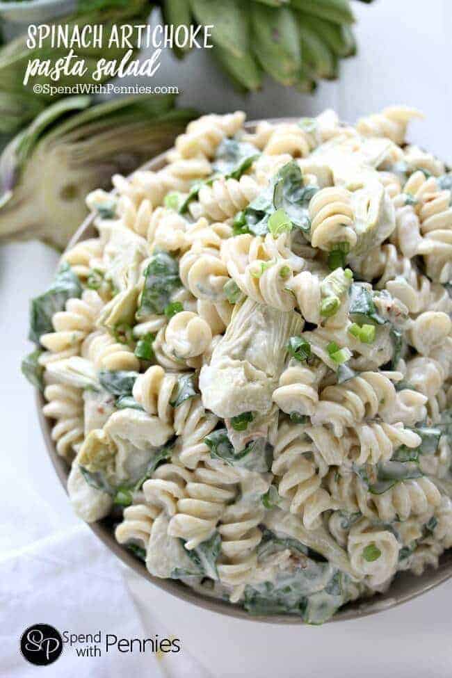 Creamy Spinach Artichoke Dip Pasta
