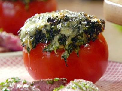 Beef and Spinach Stuffed Tomatoes