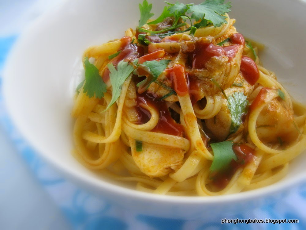 Sriracha Lime Chicken Spaghetti