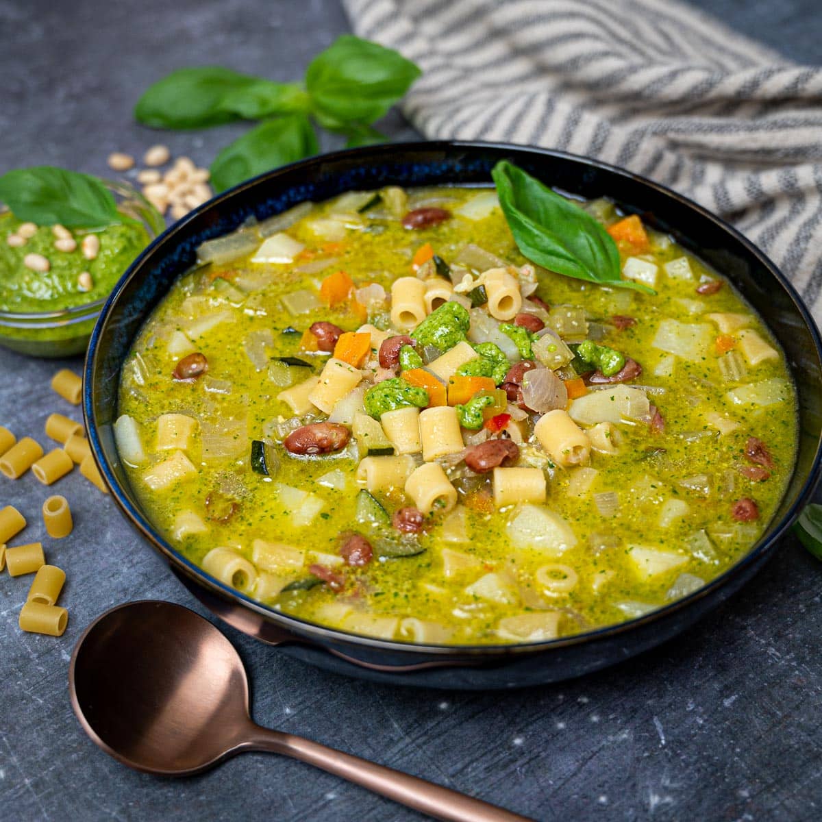 Minestrone with Pesto
