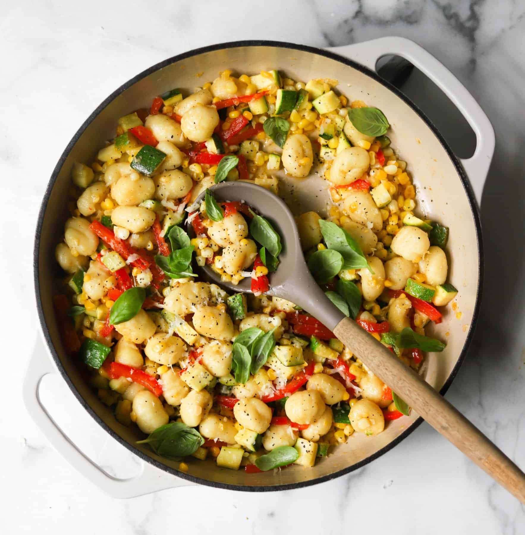 Zucchini Corn Gnocchi Soup