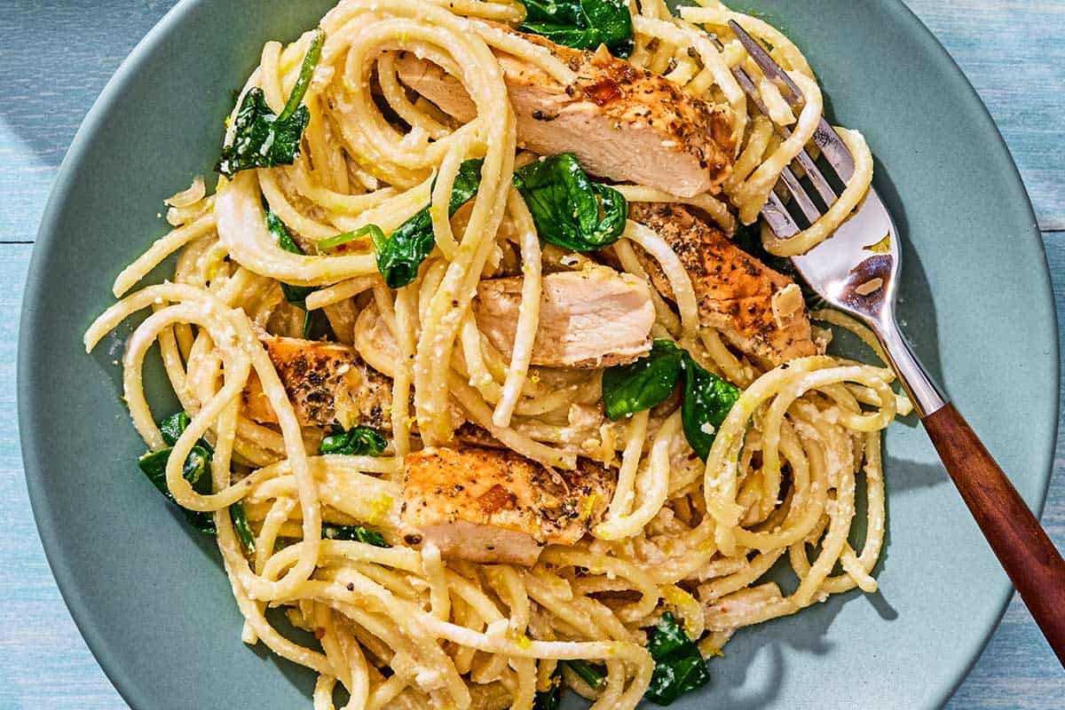 Oregano Lemon Chicken Spaghetti