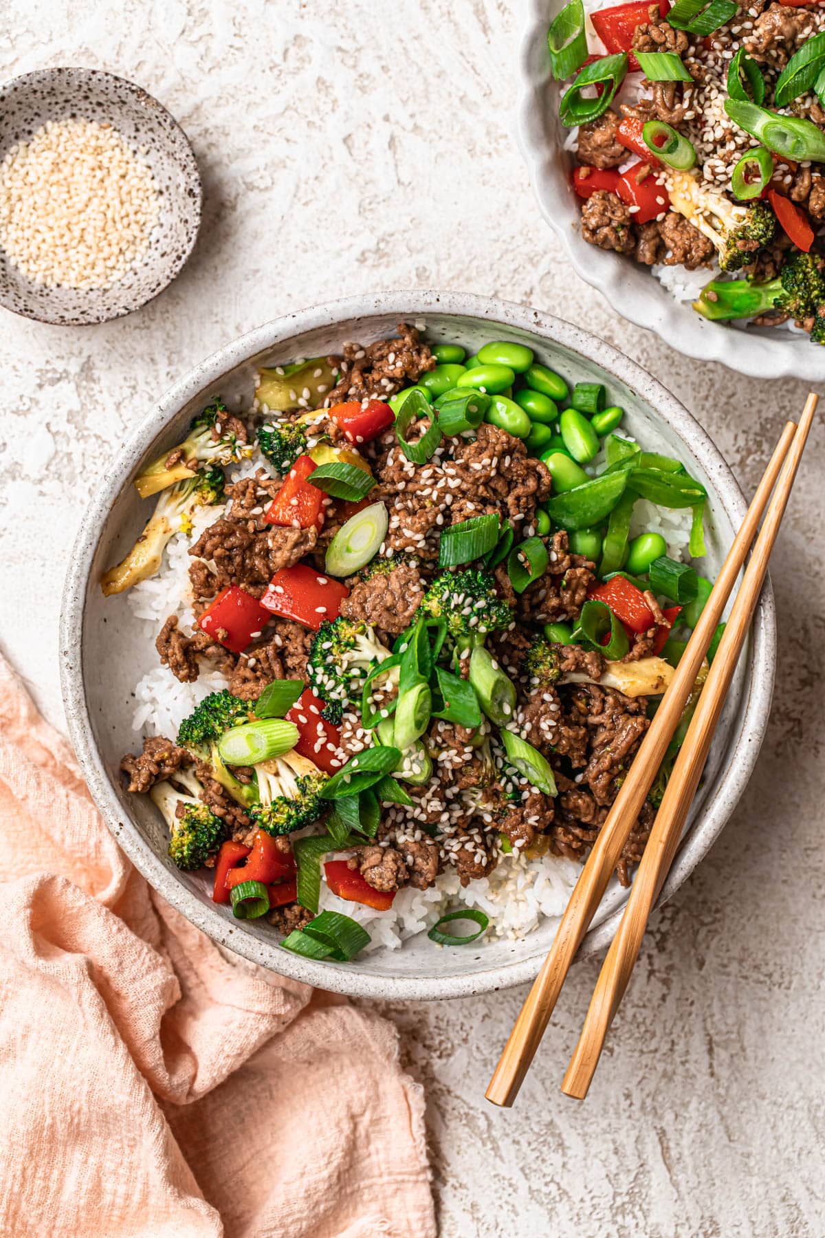 Teriyaki Beef Bowls with Sesame