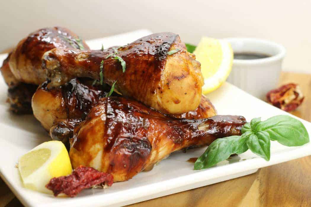 Maple Balsamic Glazed Drumsticks