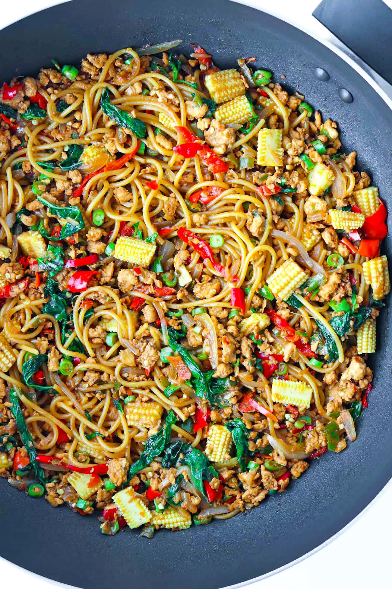 Thai Basil Chicken Spaghetti
