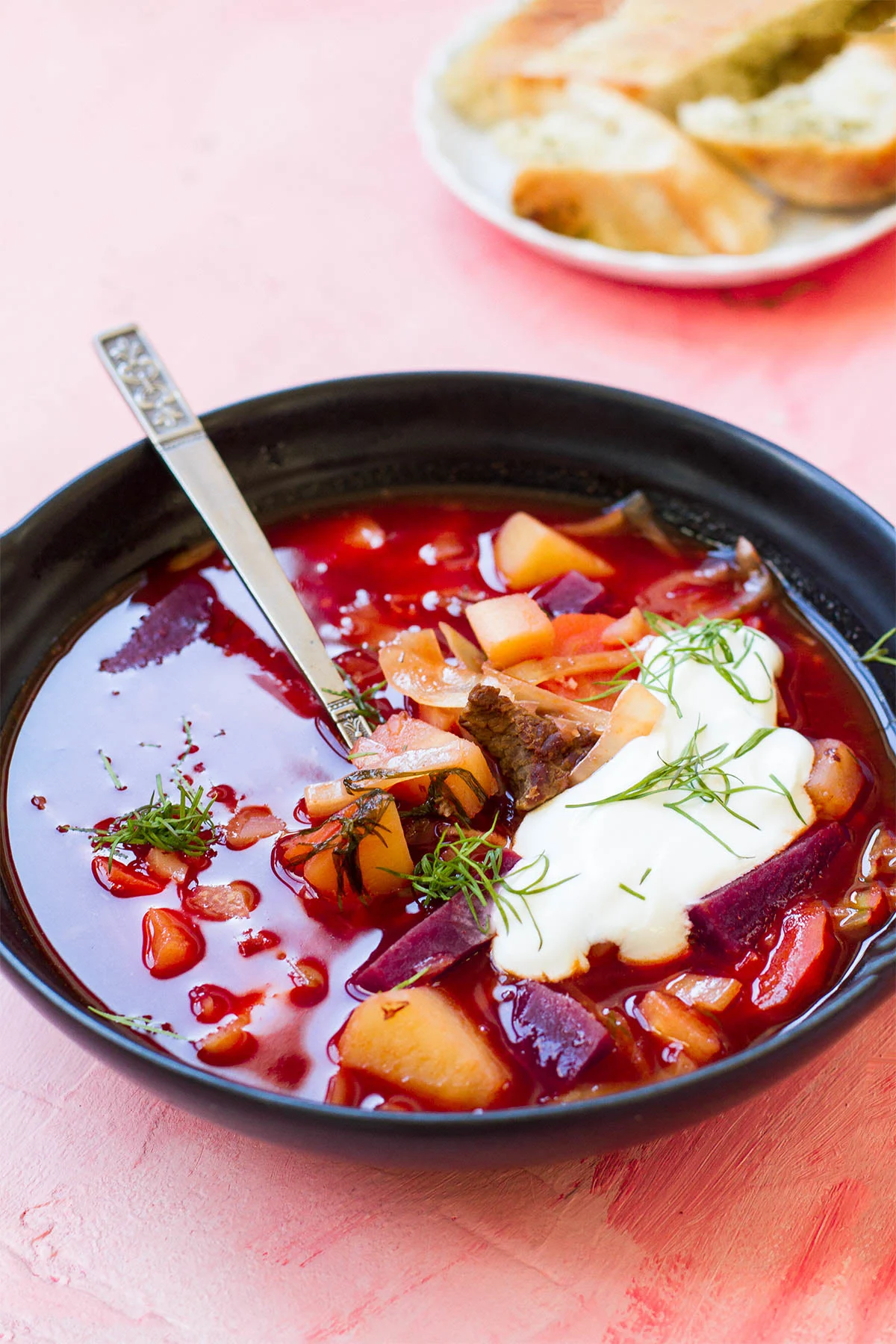 Beet Root Gnocchi Borscht
