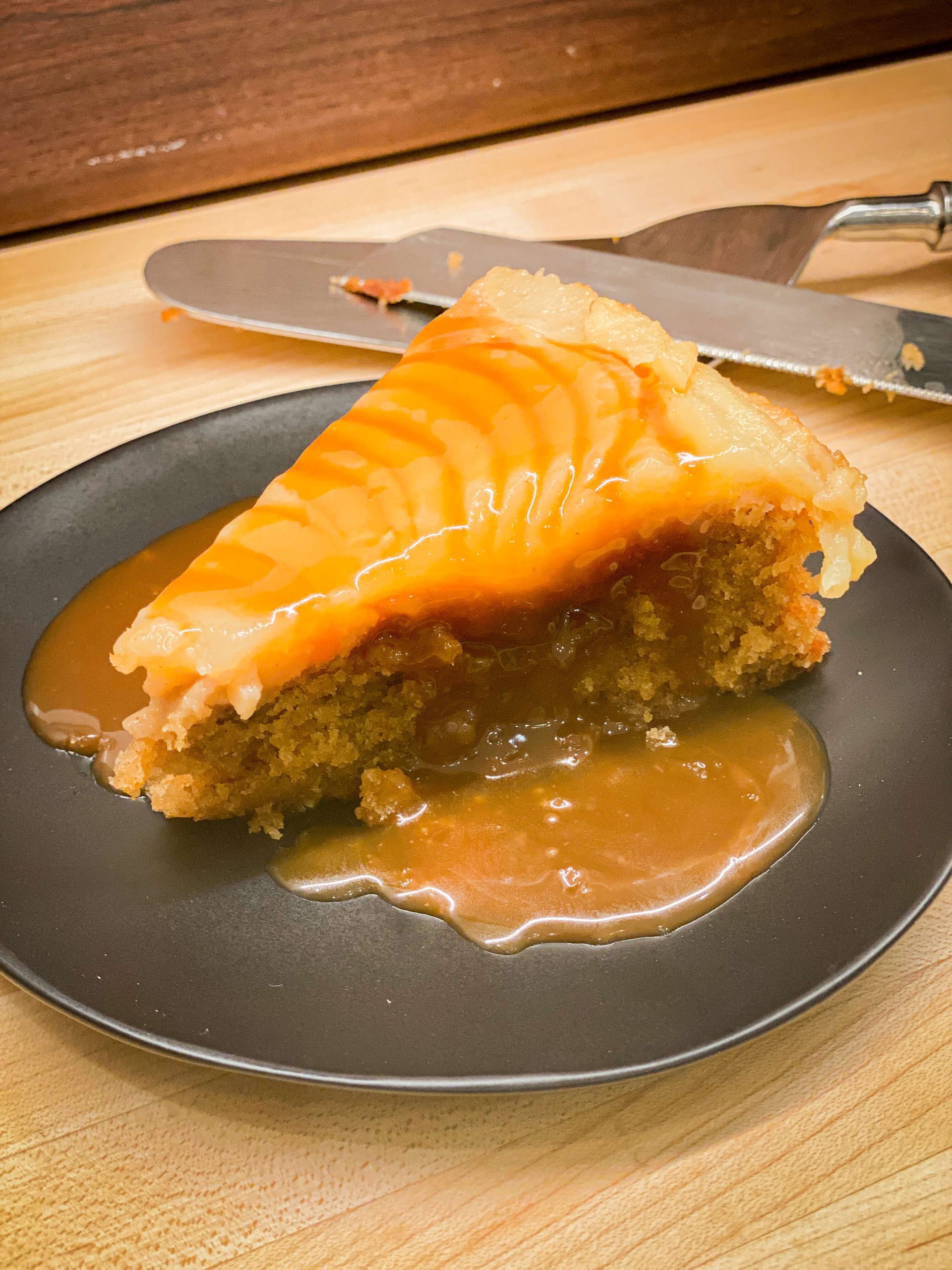 Bourbon Pear Upside-Down Cake