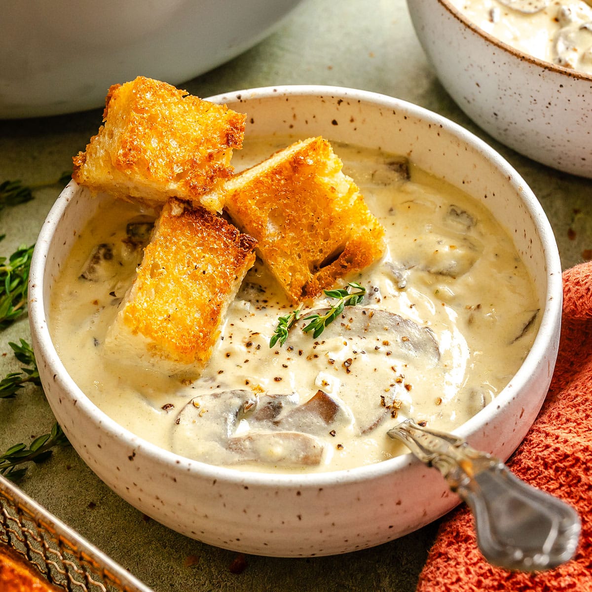 Cashew Cream Mushroom Soup