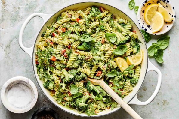 Cashew Cream Pesto Pasta