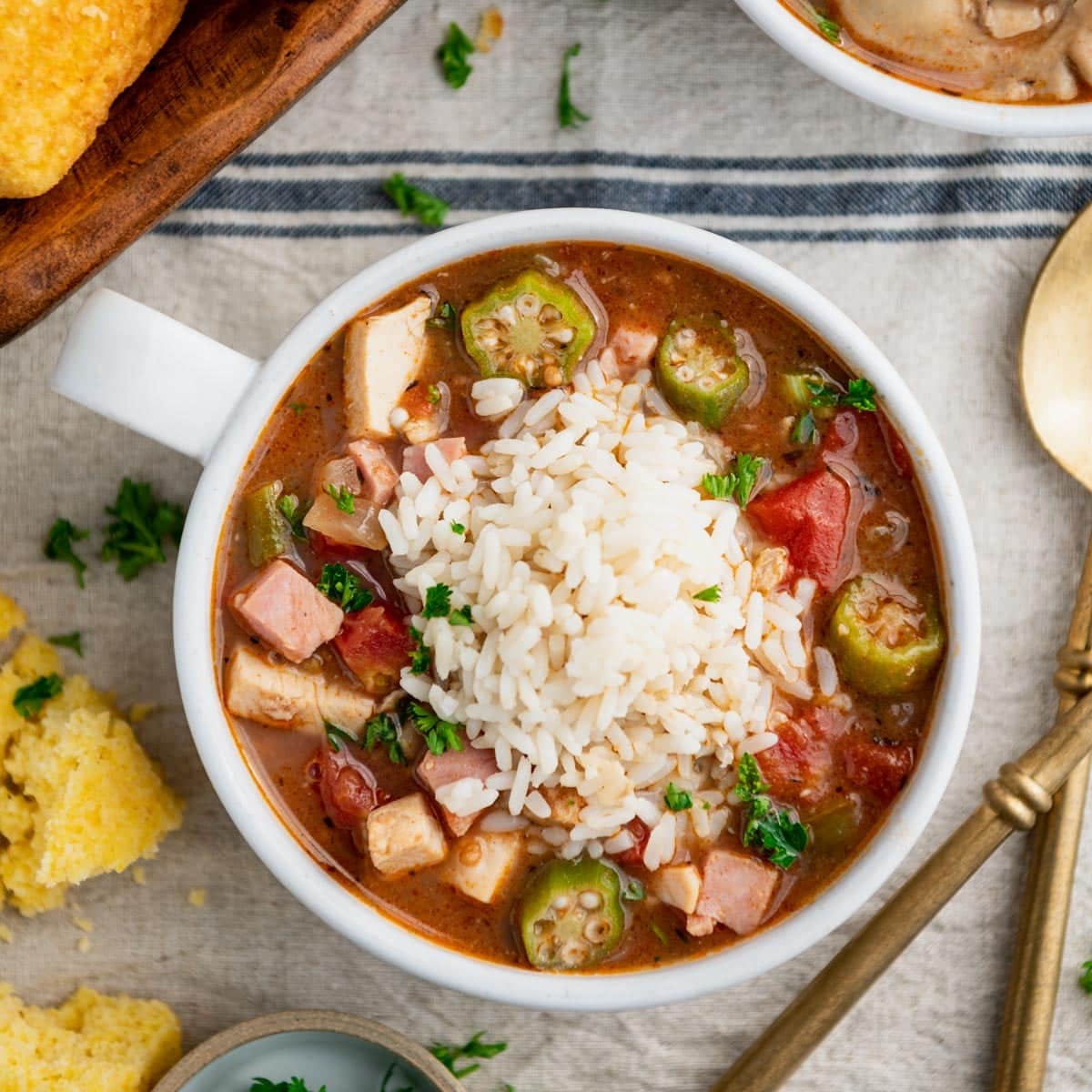 Spicy Ham and Chicken Gumbo