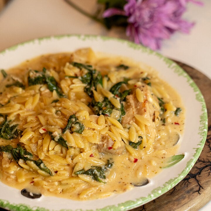 Spinach and Feta Chicken Orzo