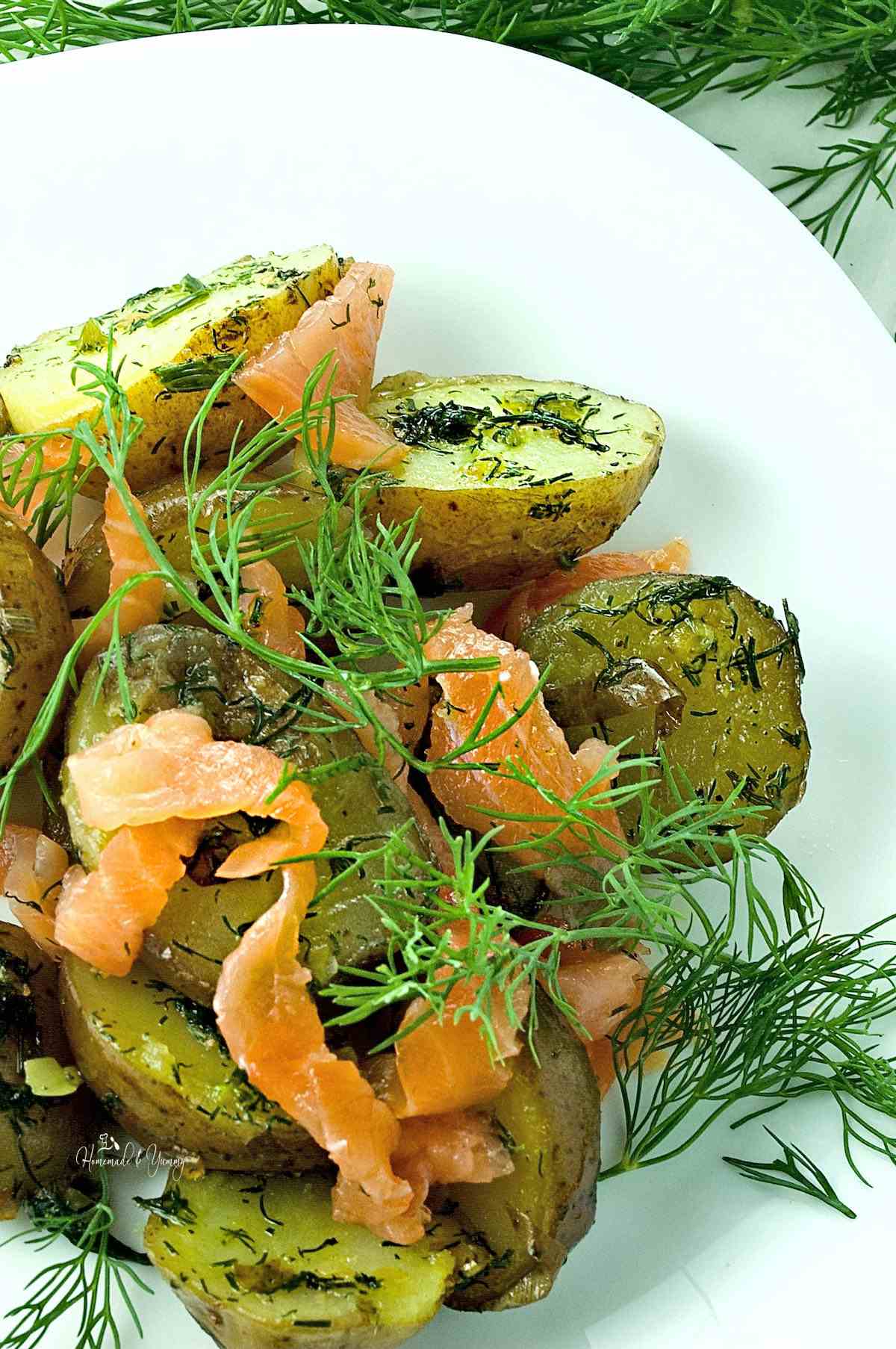Smoked Salmon and Dill Potato Salad