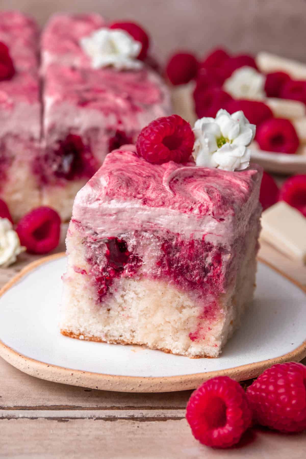 White Chocolate Raspberry Cake