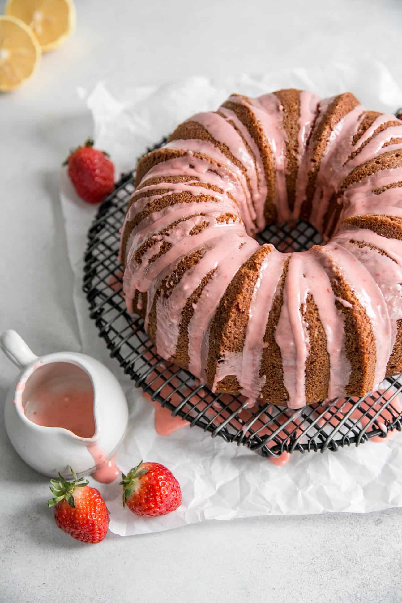 Strawberry Yogurt Bundt Cake