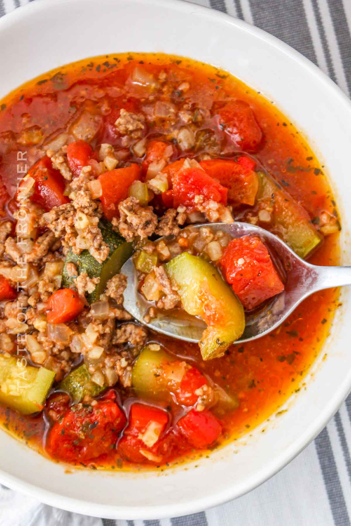 Cheeseburger Zucchini Soup