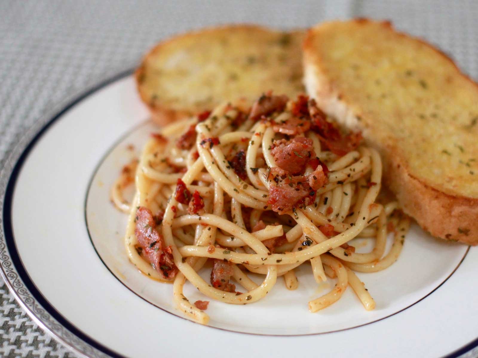 Spicy Oil and Sausage Aglio e Olio