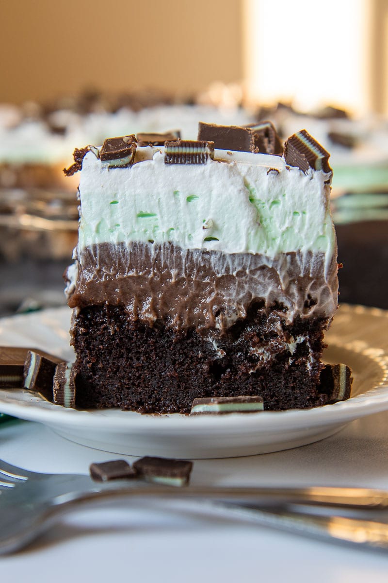 Mint Chocolate Poke Cake