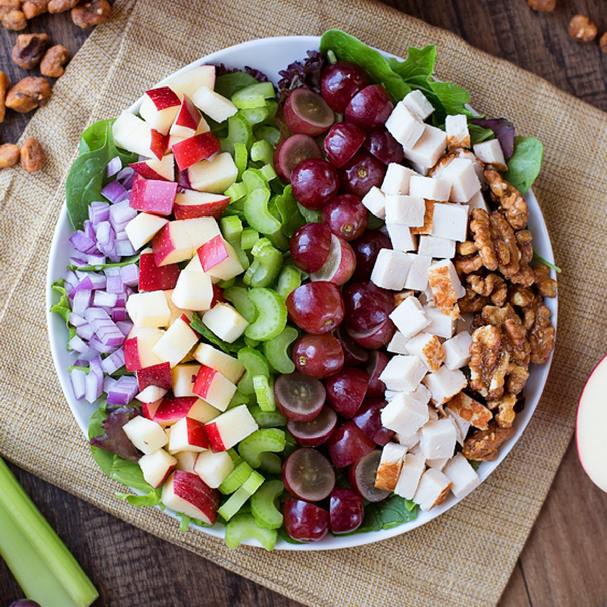 Chicken Apple Salad with Walnuts