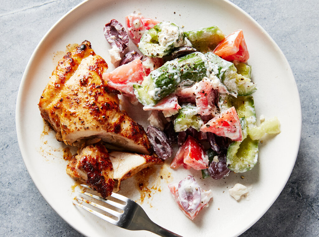 Greek Salad with Chicken and Feta