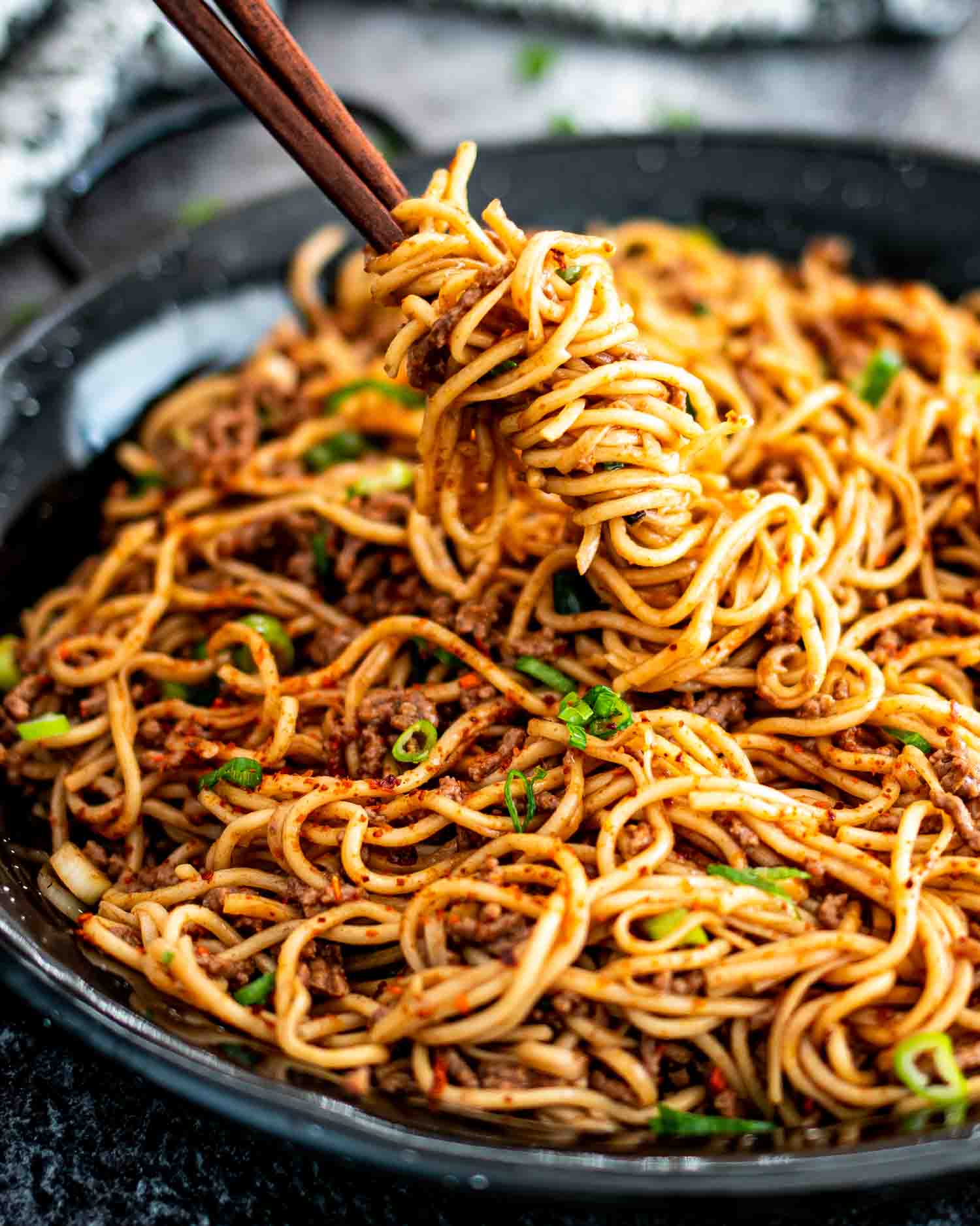Asian Ground Beef Noodles
