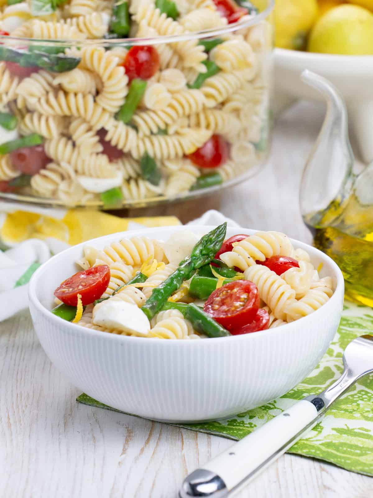 Asparagus Mozzarella Pasta Salad