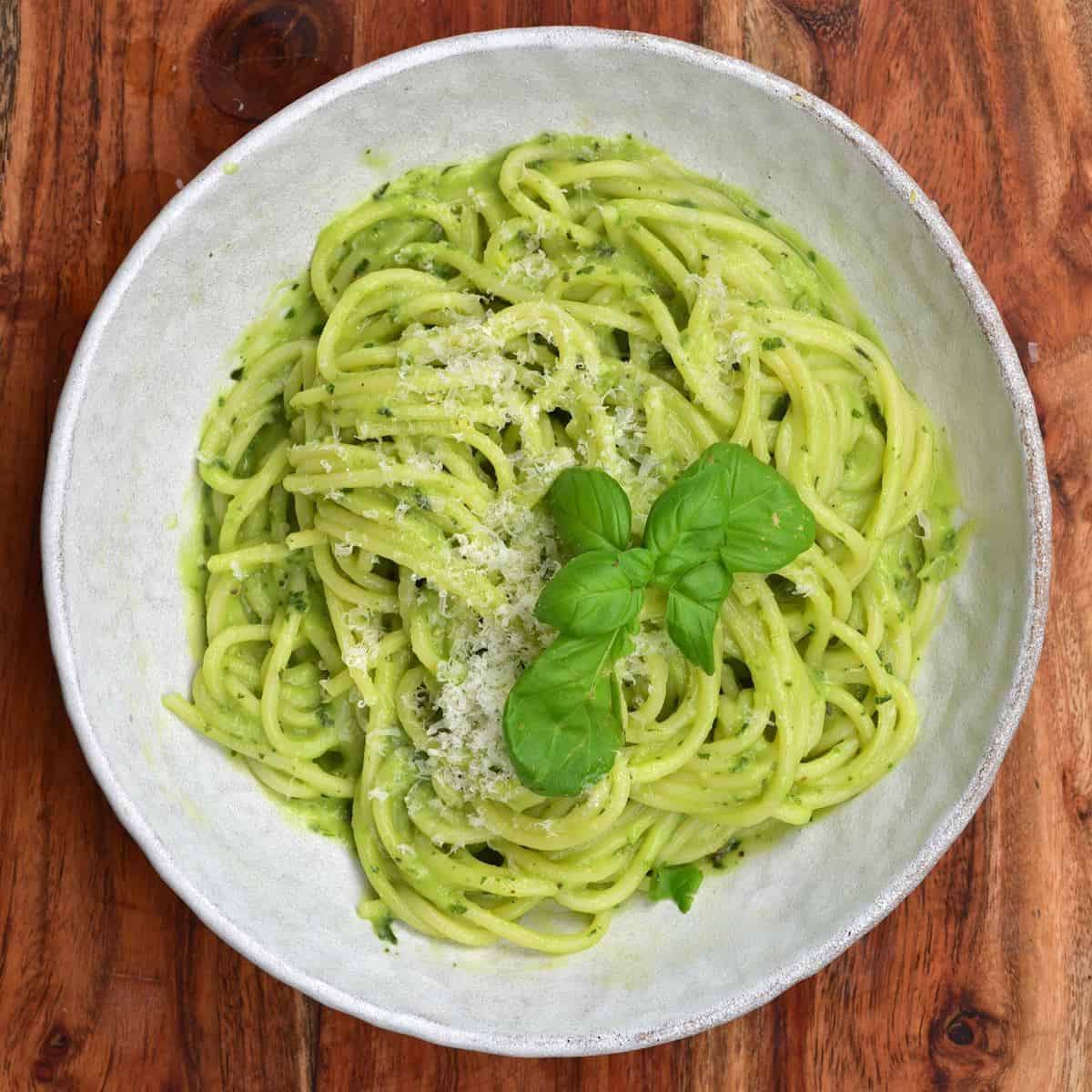 Avocado Feta Pasta Verde
