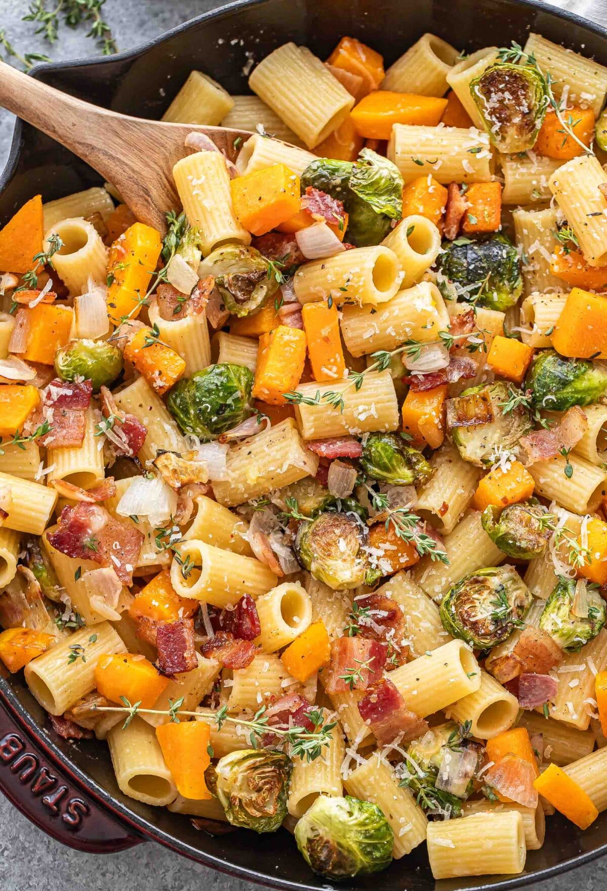 Bacon Brussels Sprouts Penne